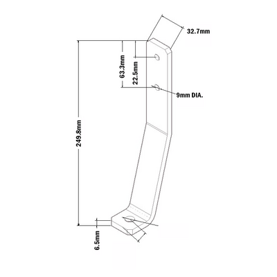 34-270-1 MODULAR SOLUTIONS SUPPORT ANGLE<br>ANGLE BRKT FLOOR FASTENING 270MM